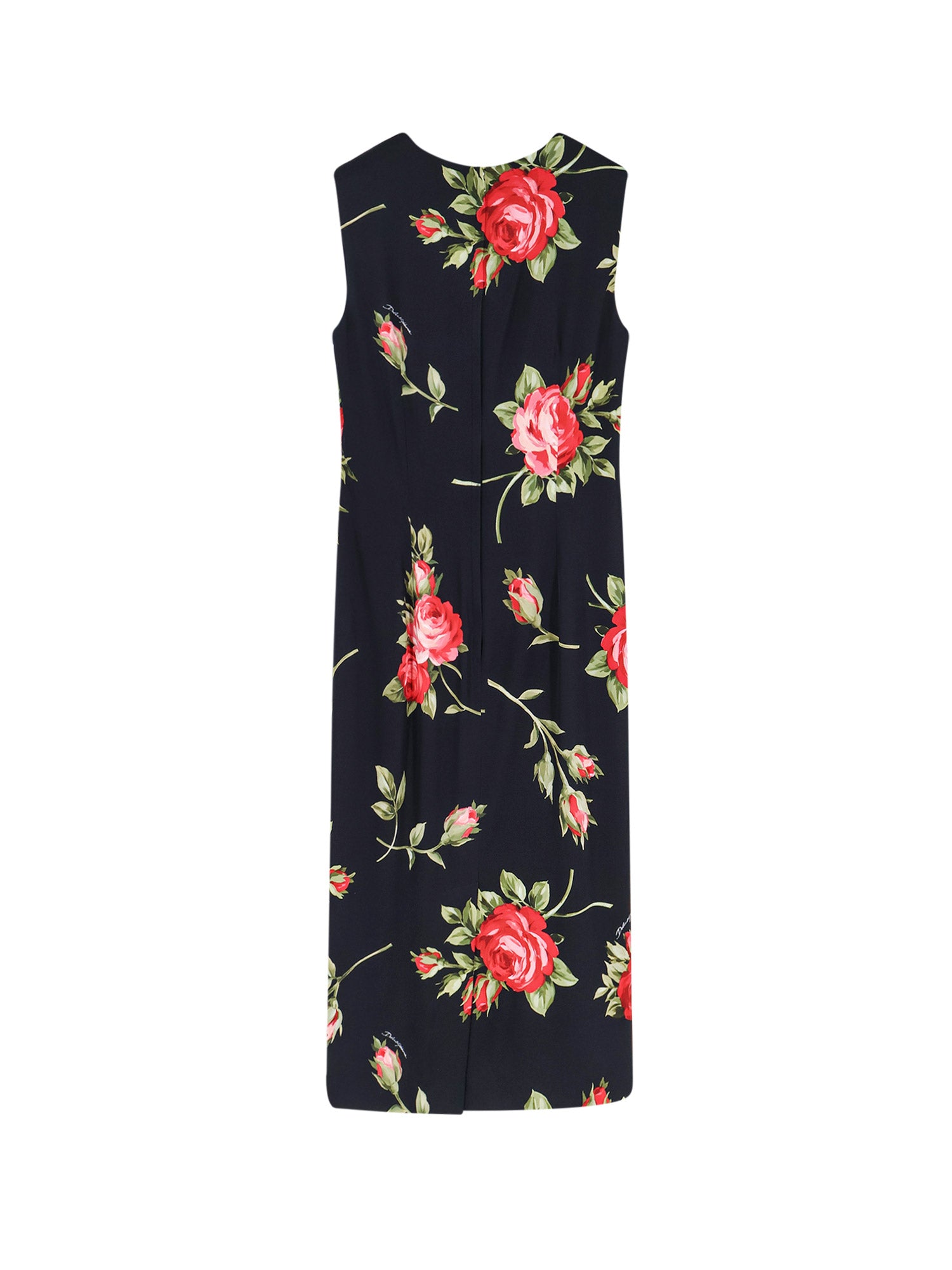 Dolce & Gabbana Dresses Bouquet Rose Nero Viscosa Elastan