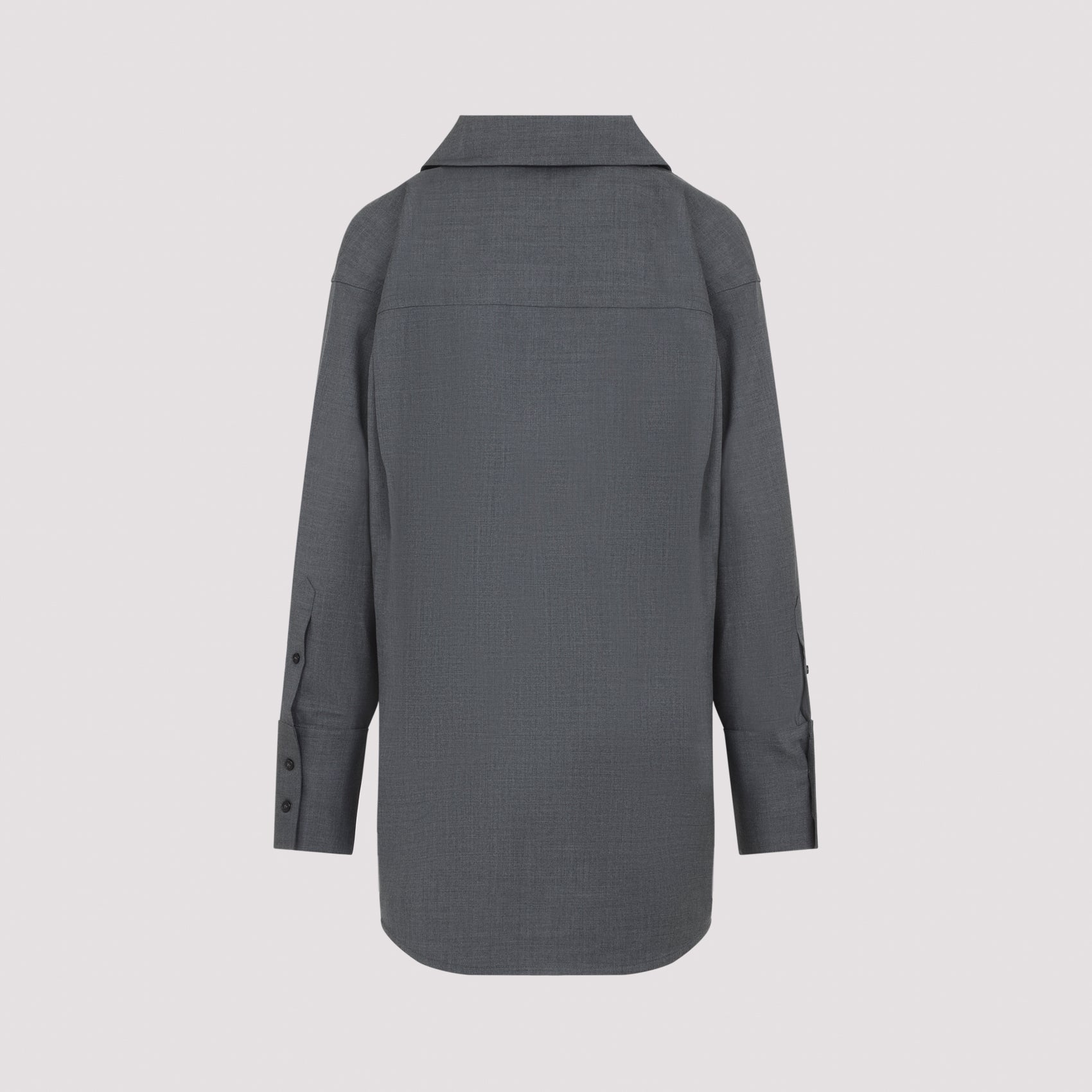 Wool Overshirt Grey Shirt