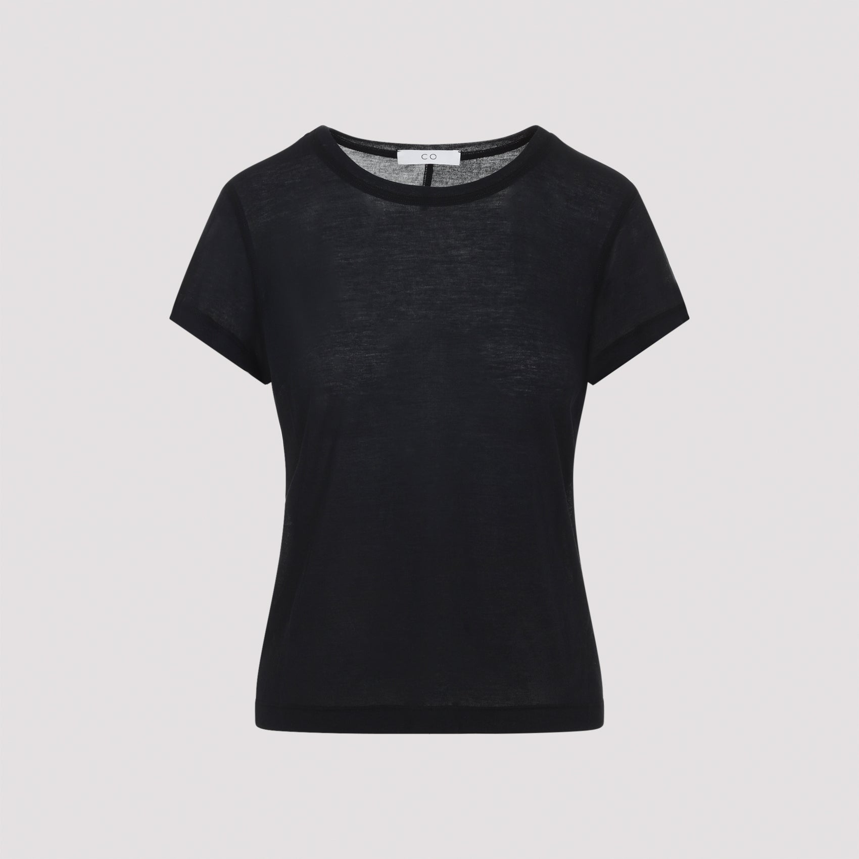Fitted T-shirt Black Cotton Tshirt