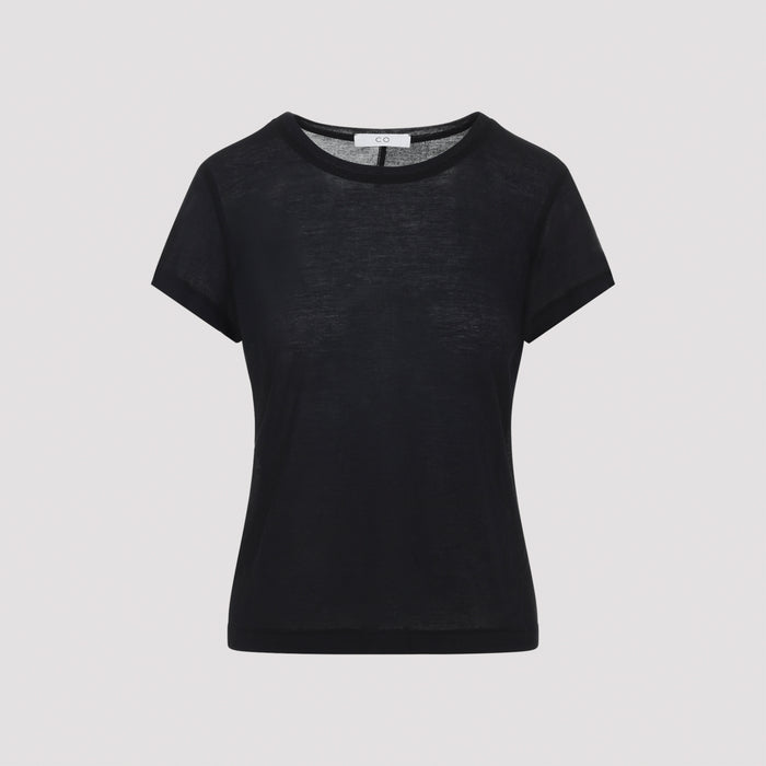 Fitted T-shirt Black Cotton Tshirt