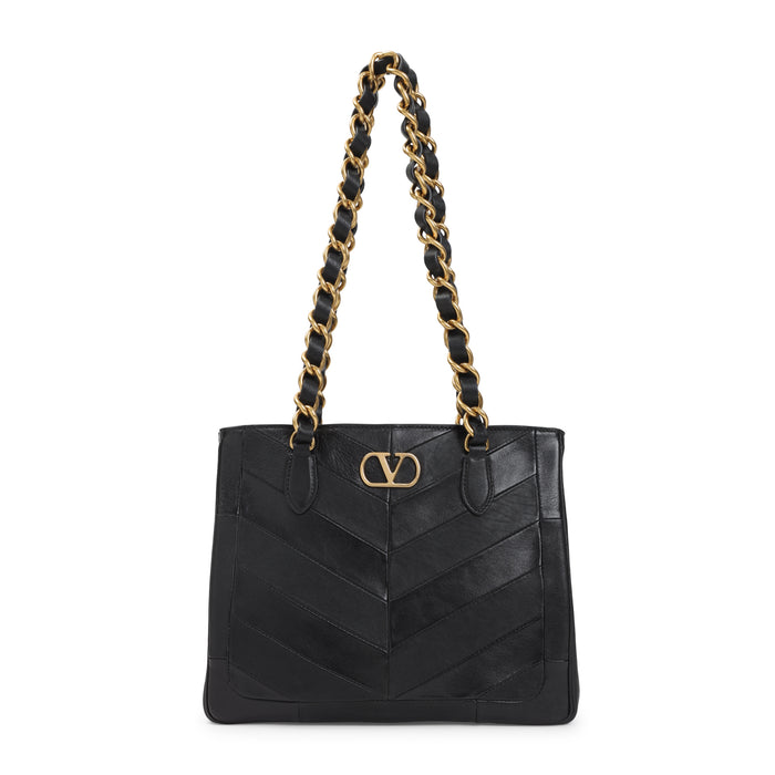 Small Tote Black Lamb Skin Bag