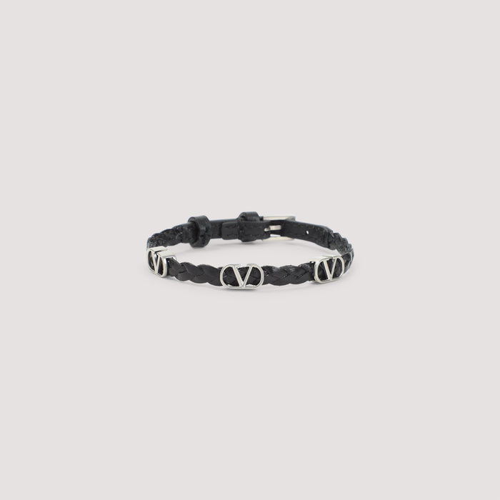 Valentino Leather Bracelet Black Calf Jewellery