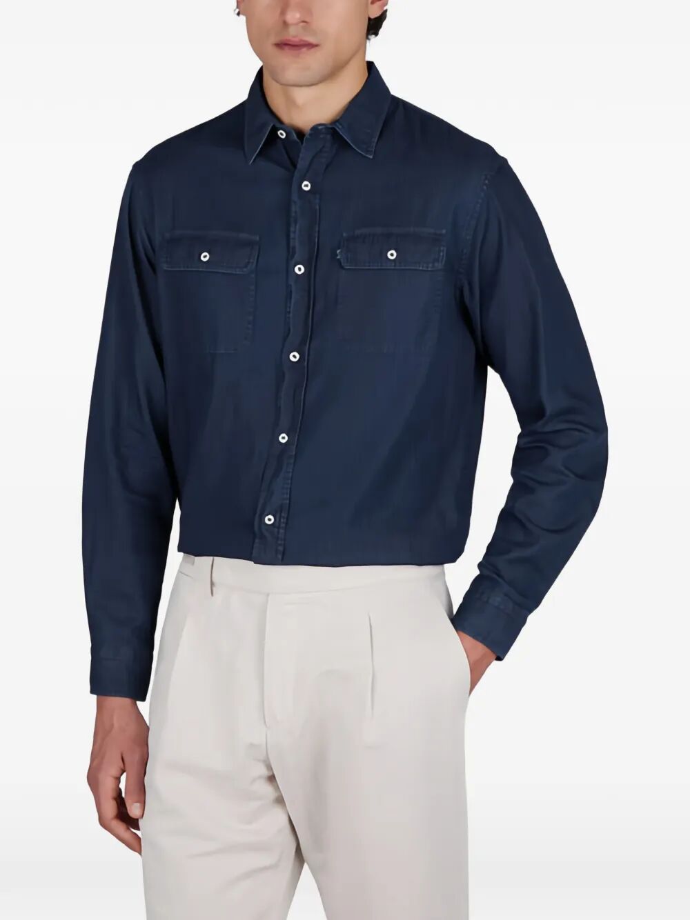 Overshirt Blue Cotton Jacket