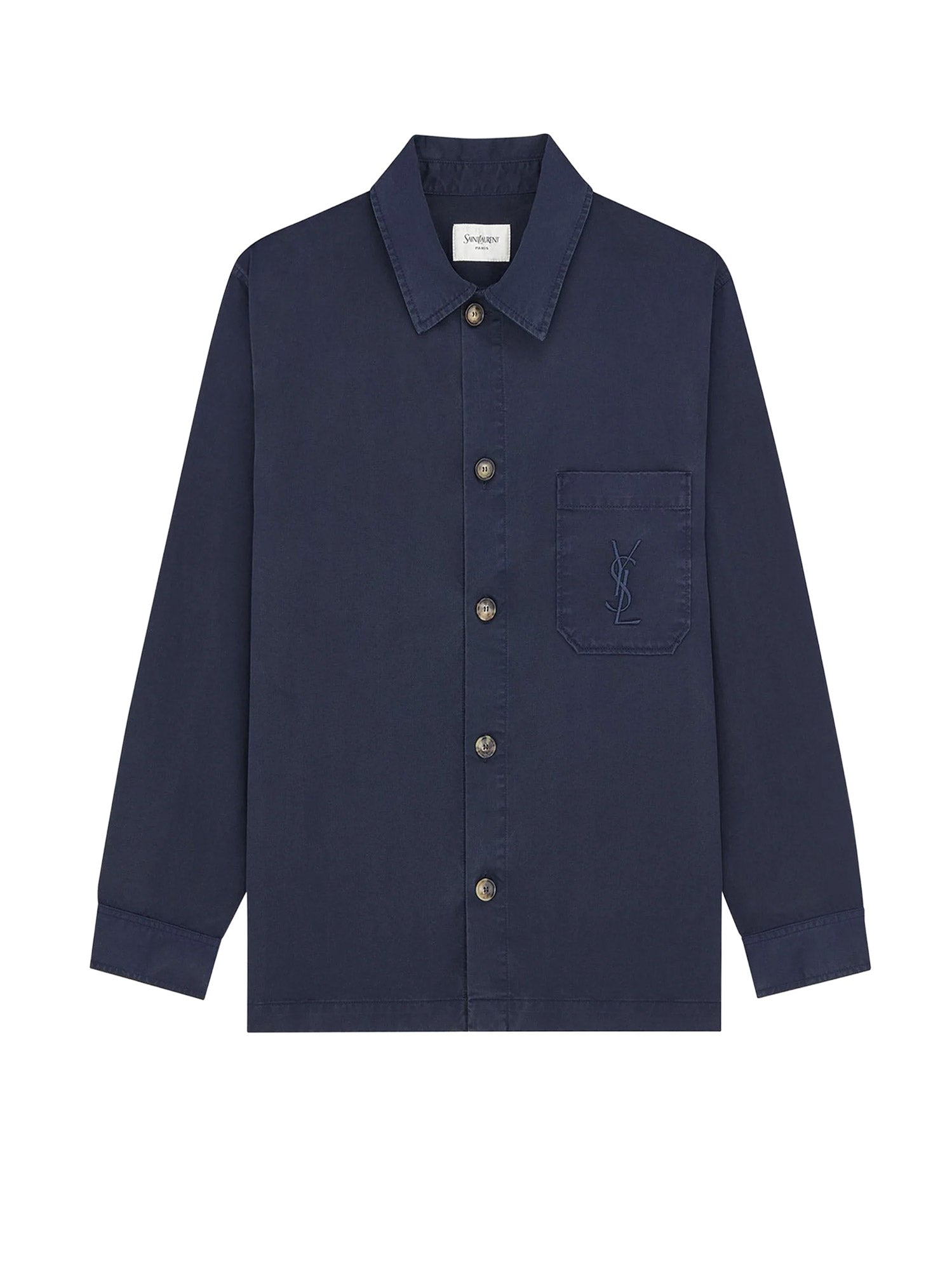 Saint Laurent Shirts French Navy Cotone
