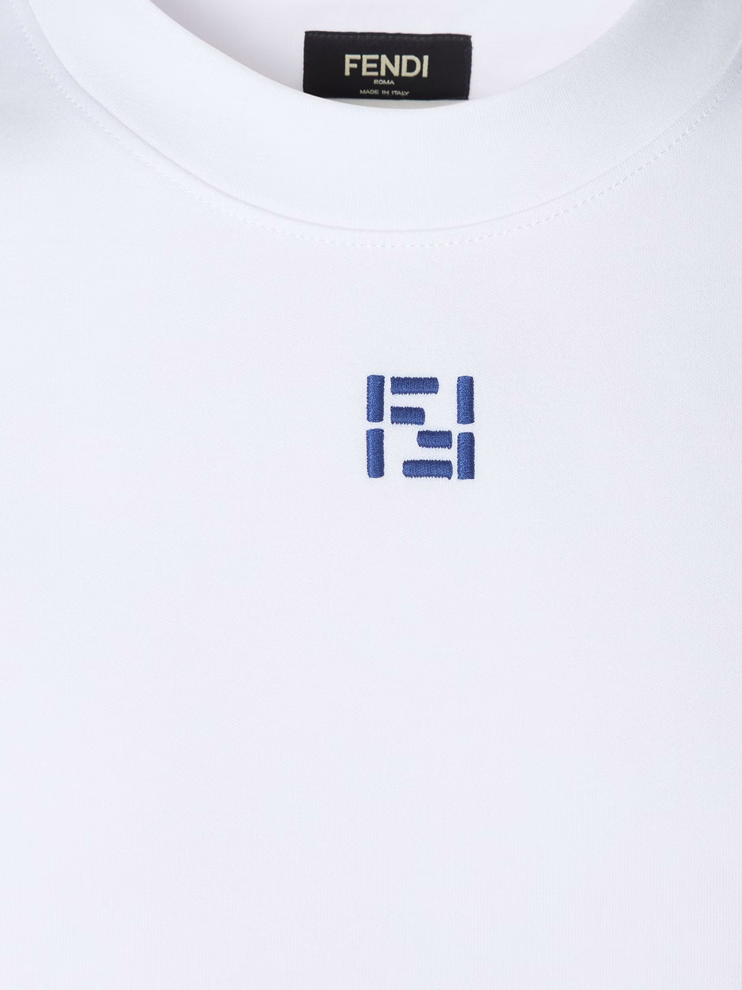 Fendi T-Shirts And Polos White Cotone