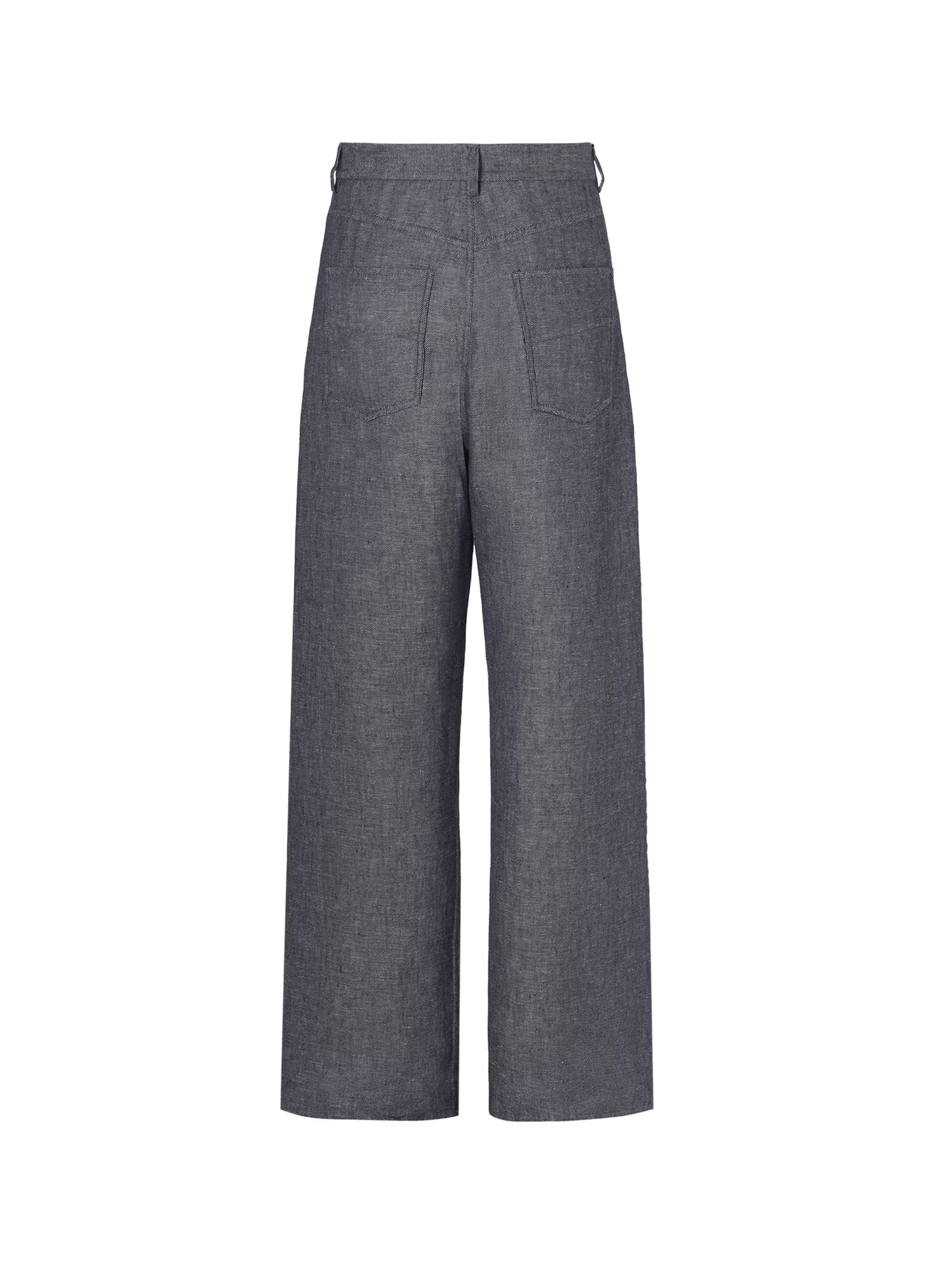 Fendi Jeans Dark Blu Lino Cotone Seta