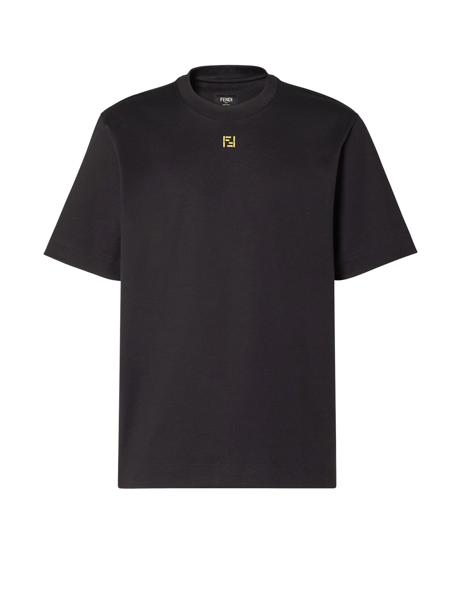 Fendi T-Shirts And Polos Black Cotone