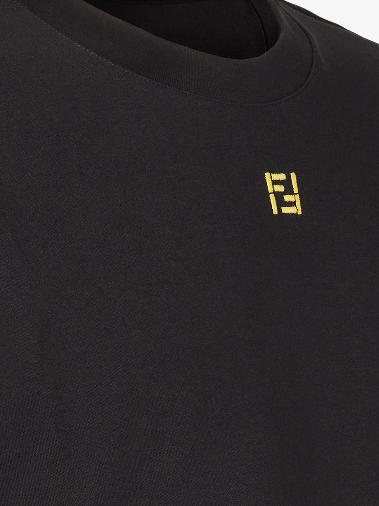 Fendi T-Shirts And Polos Black Cotone