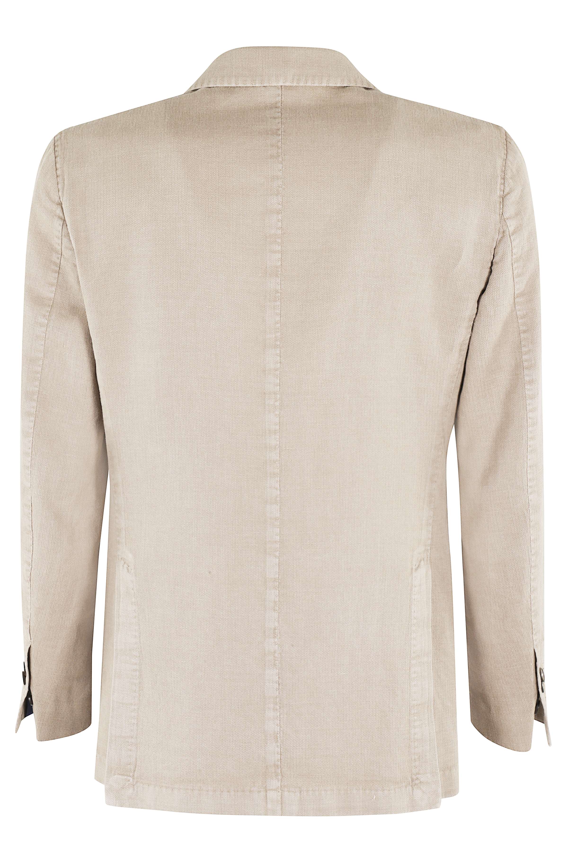 Giacca Due Bottoni Nude & Neutrals Cotone Ramie Lino