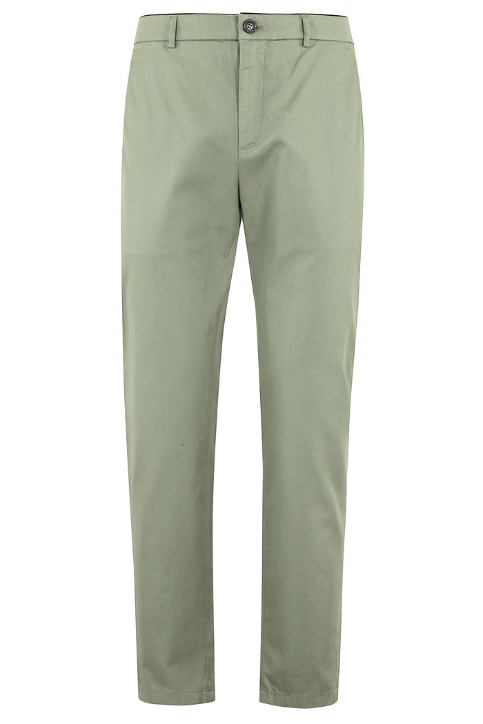 Prince Chino Slim Crop Piquet Green Co Ea Pantaloni