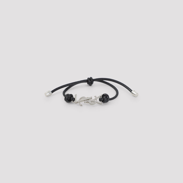 Bracelet Black Leather Metal Jewellery