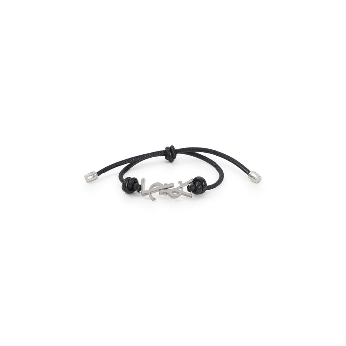 Bracelet Black Leather Metal Jewellery