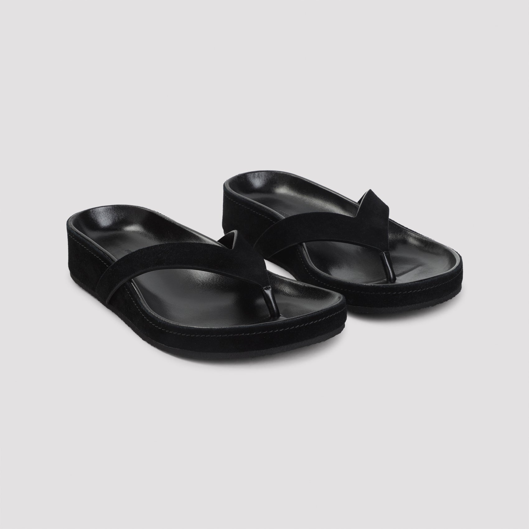 Phoebe Philo Round Flip Flops Suede