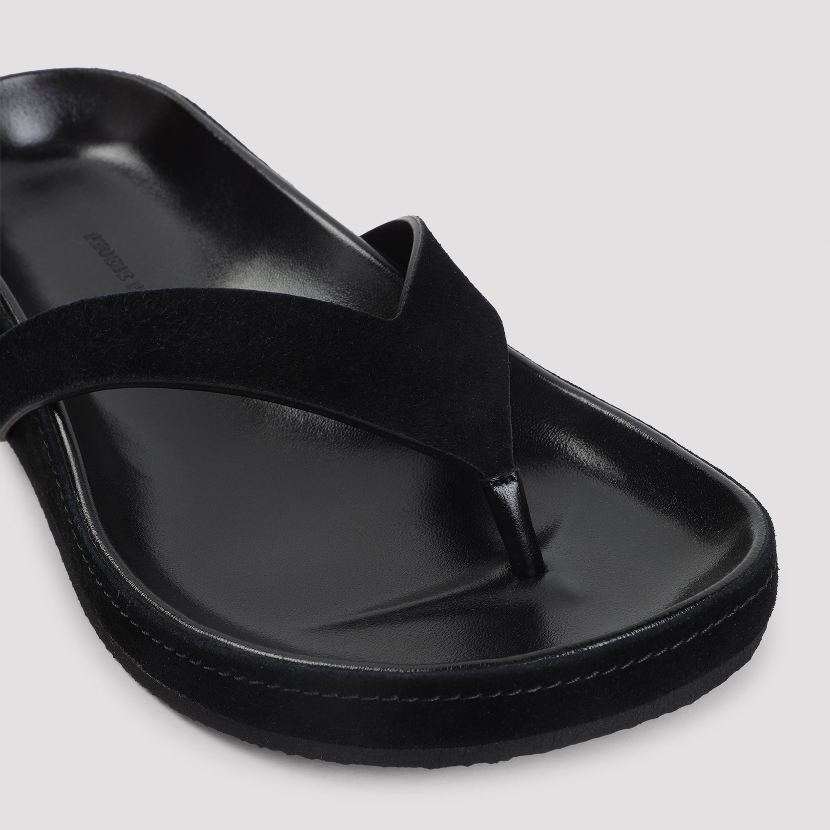 Phoebe Philo Round Flip Flops Suede