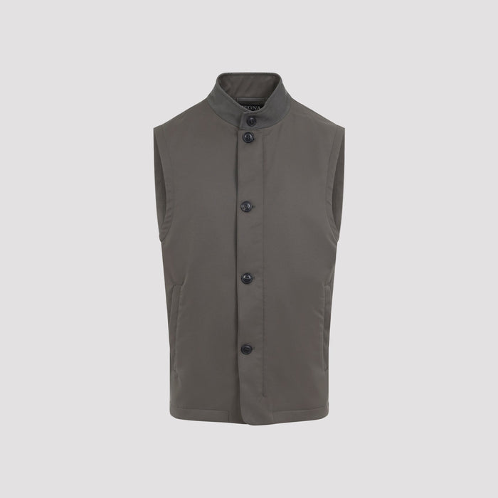 Zegna Vest Grey Polyester