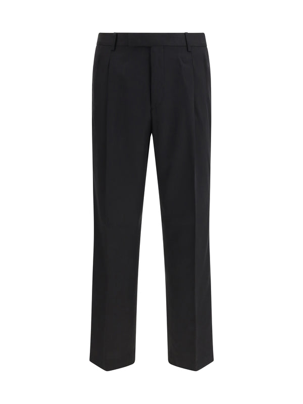 Germano 100% cotton trousers in black