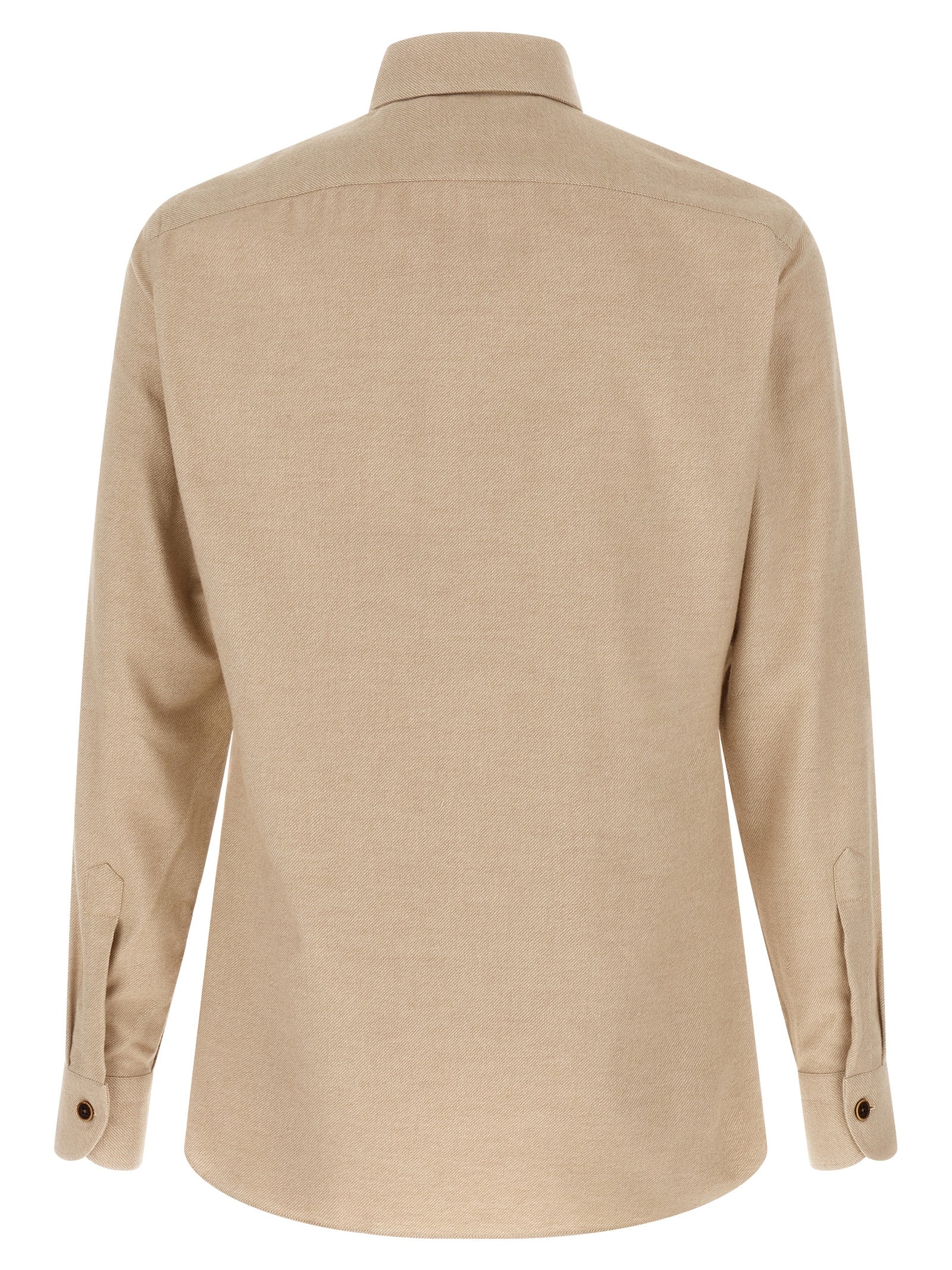 Flannel shirt Beige Cotton Shirt, Blouse