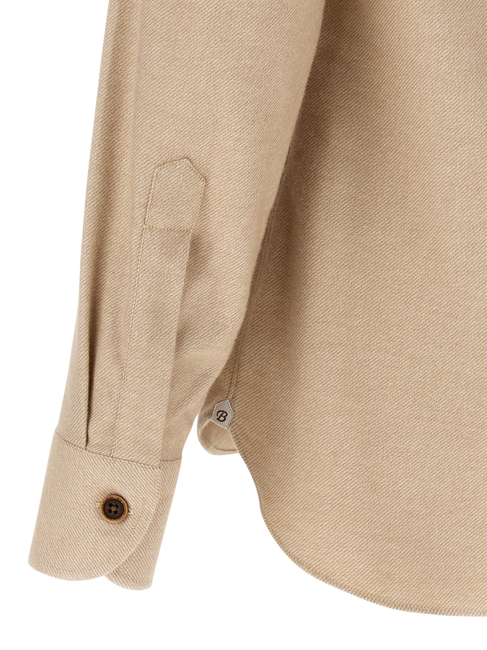 Flannel shirt Beige Cotton Shirt, Blouse