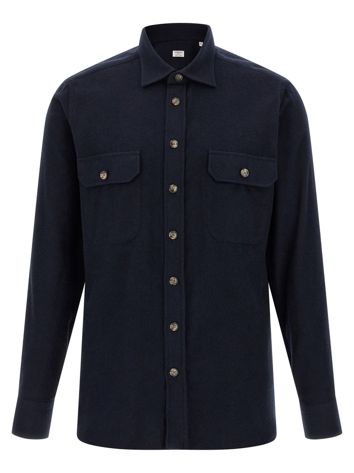Flannel shirt Blue Cotton Shirt, Blouse
