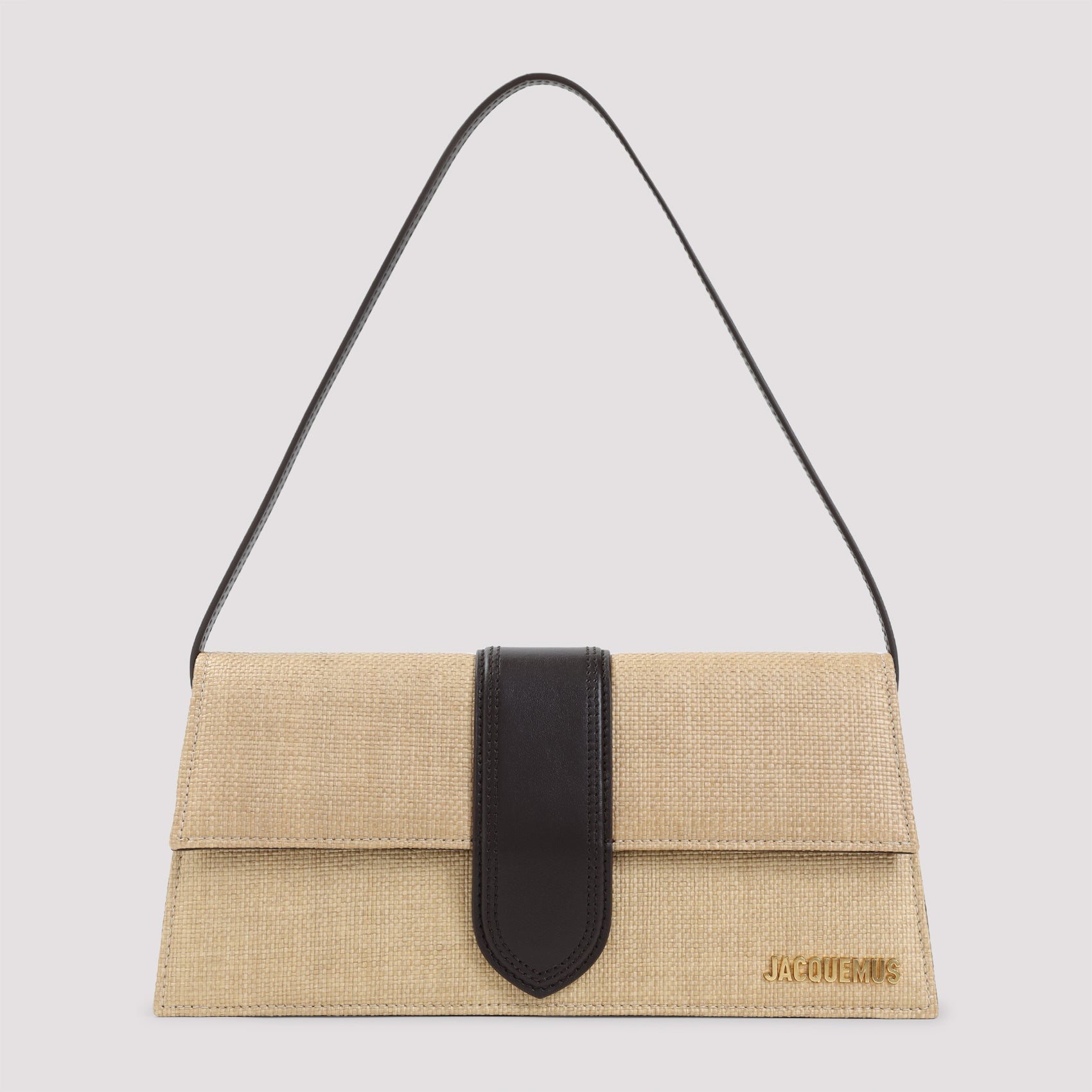 Le Bambino Long Handbag Brown Raffia Leather Bag