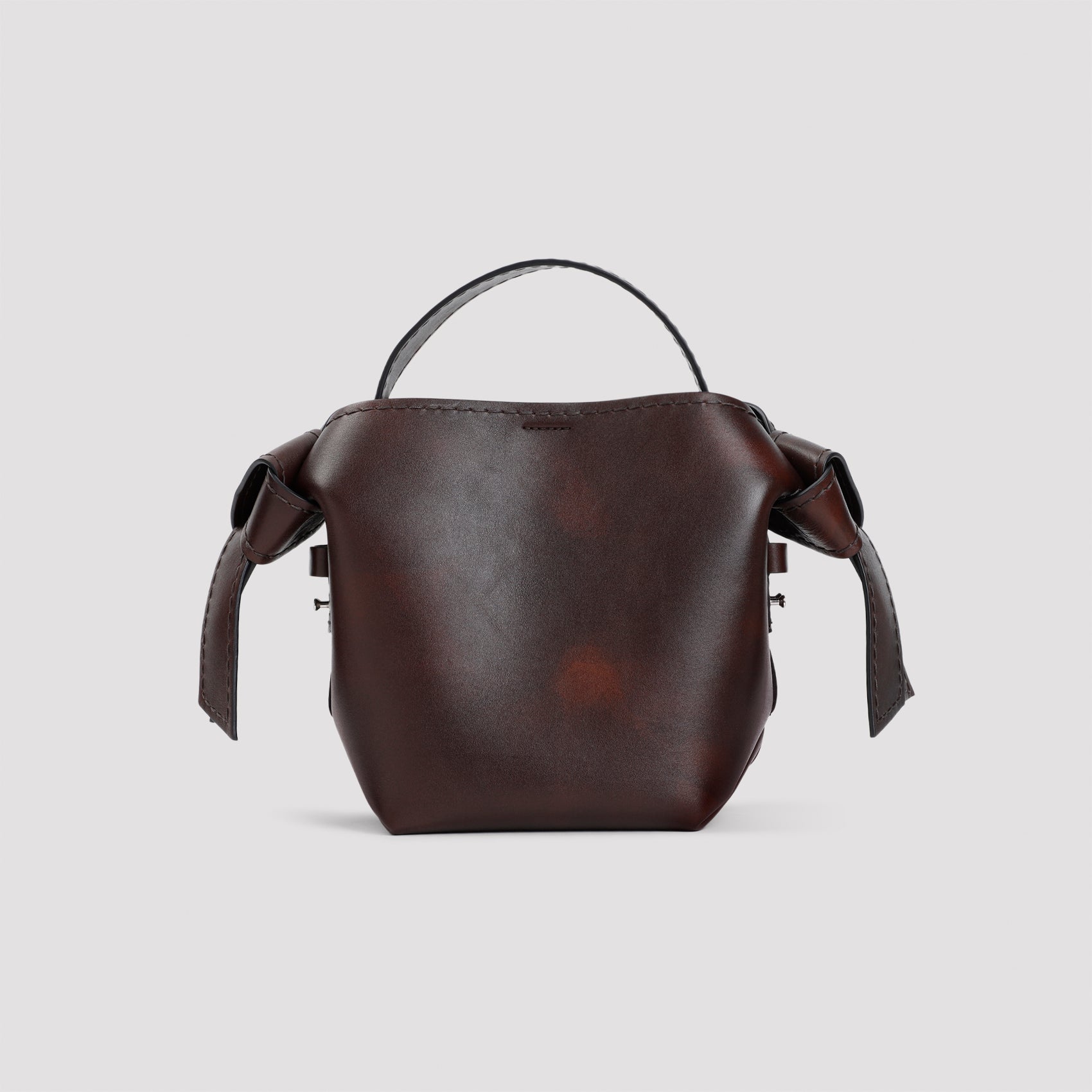 Musubi Mini Handbag Brown Calf Leather Bag