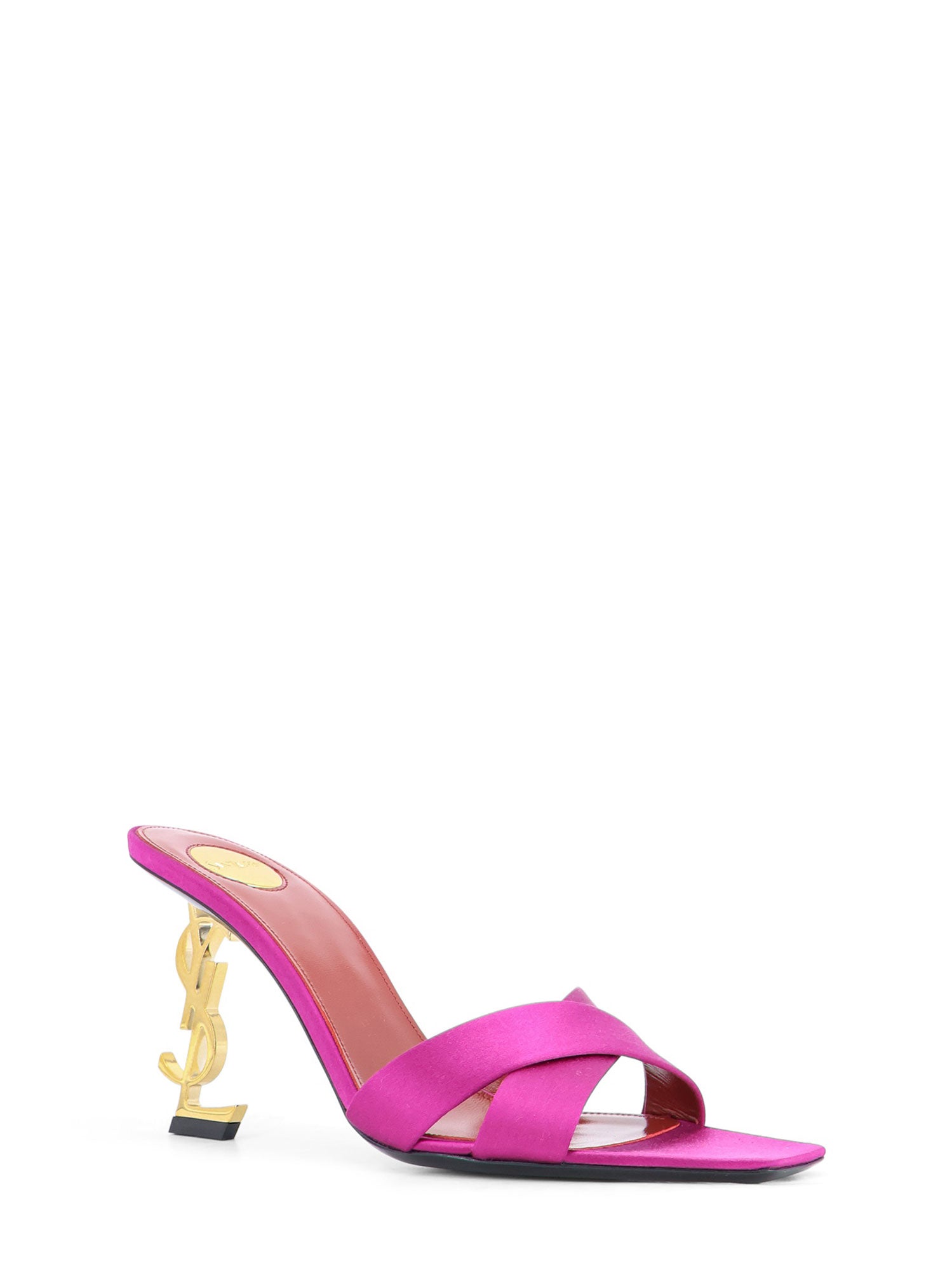 Saint Laurent Sandals Moroccan Fuxia Satin