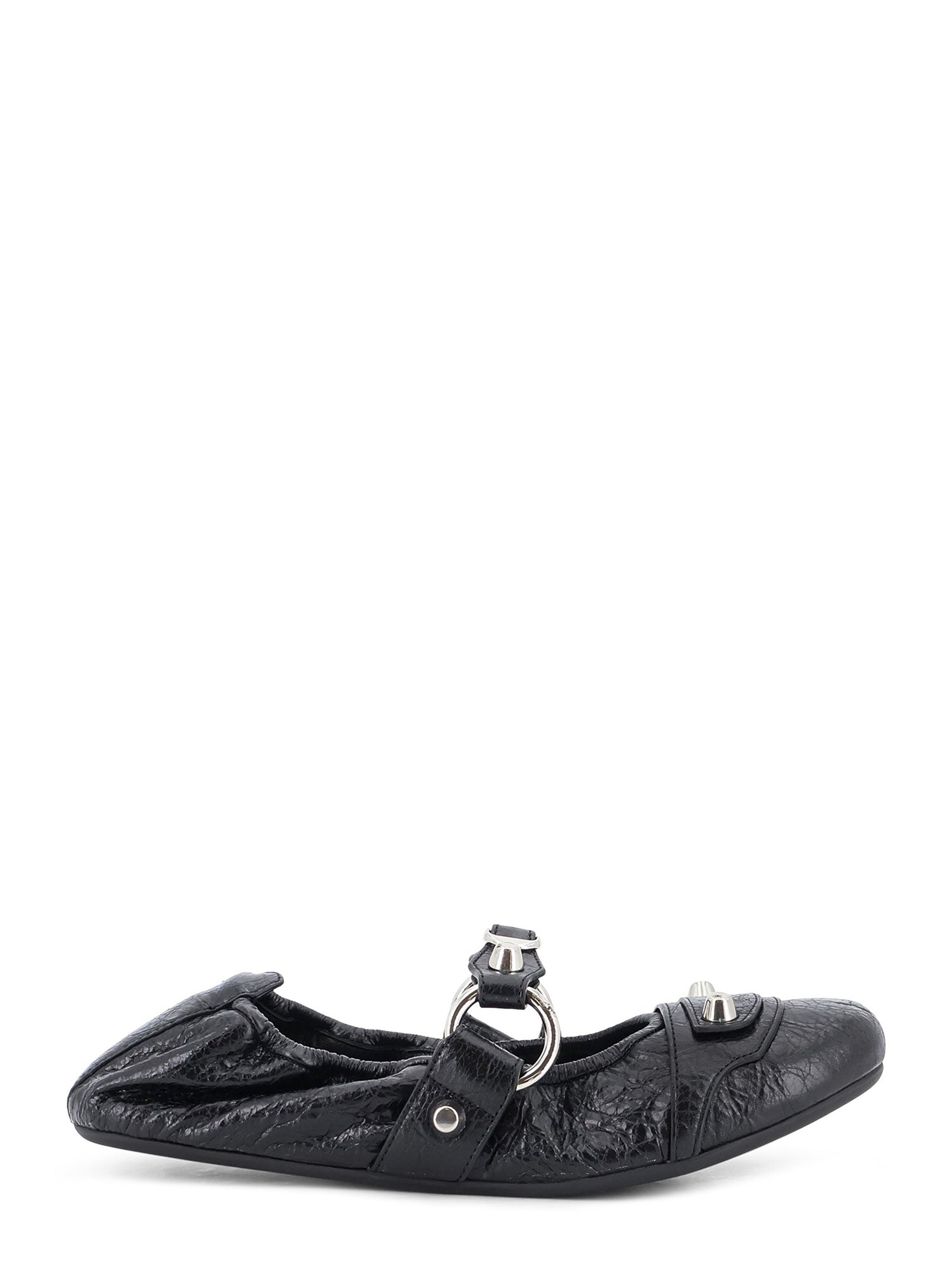Balenciaga Flat shoes Blacksilver Pelle