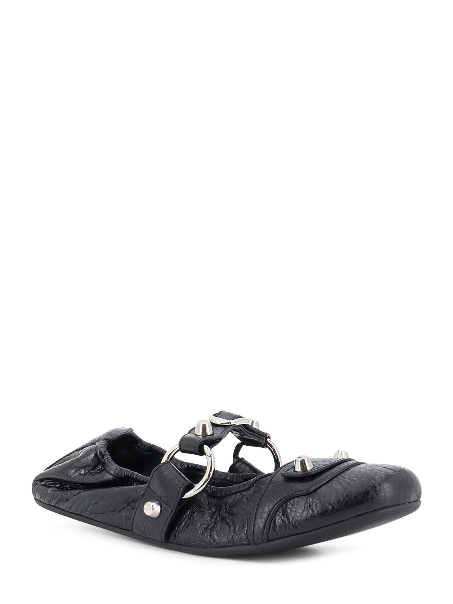 Balenciaga Flat shoes Blacksilver Pelle