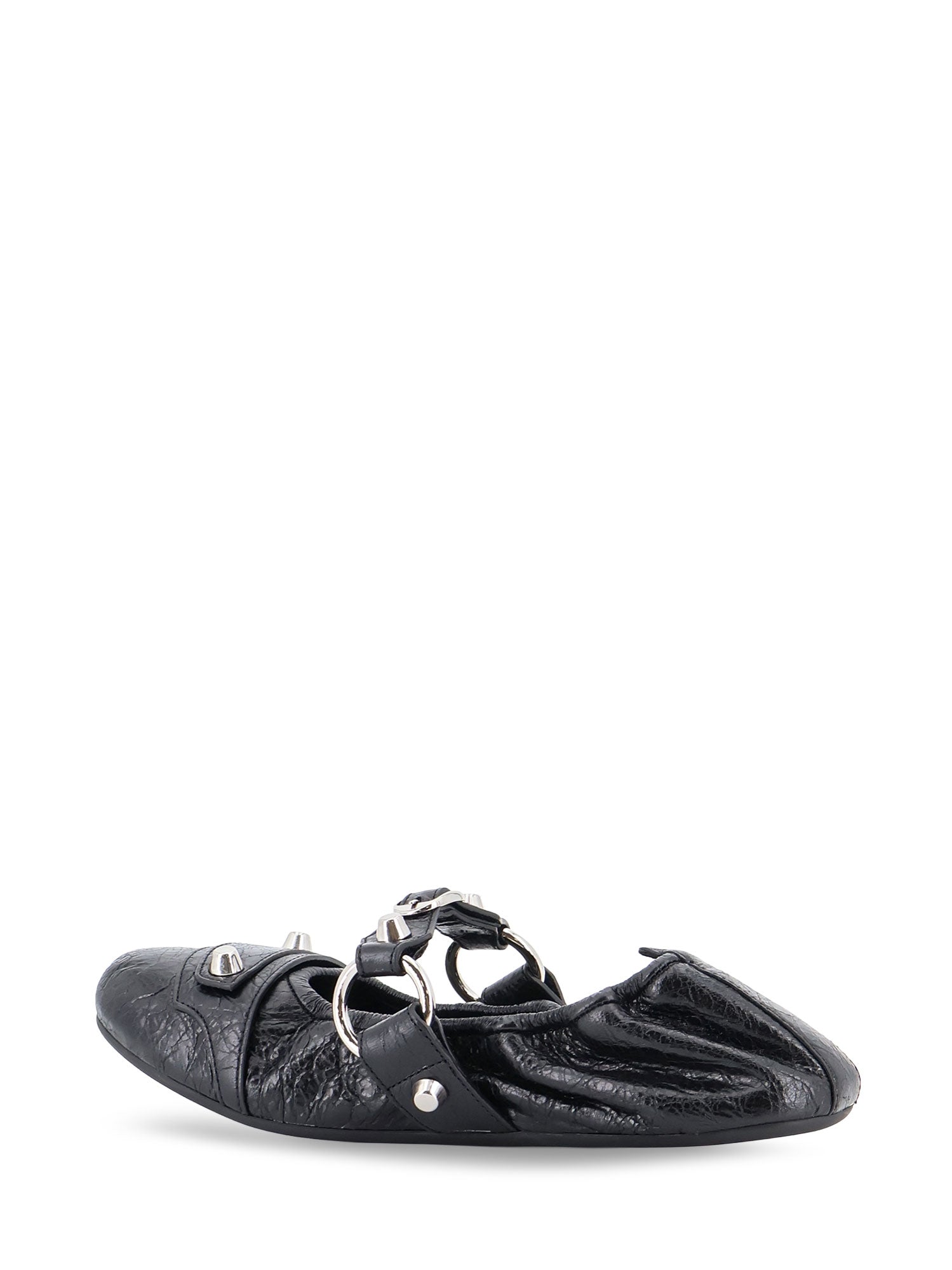 Balenciaga Flat shoes Blacksilver Pelle