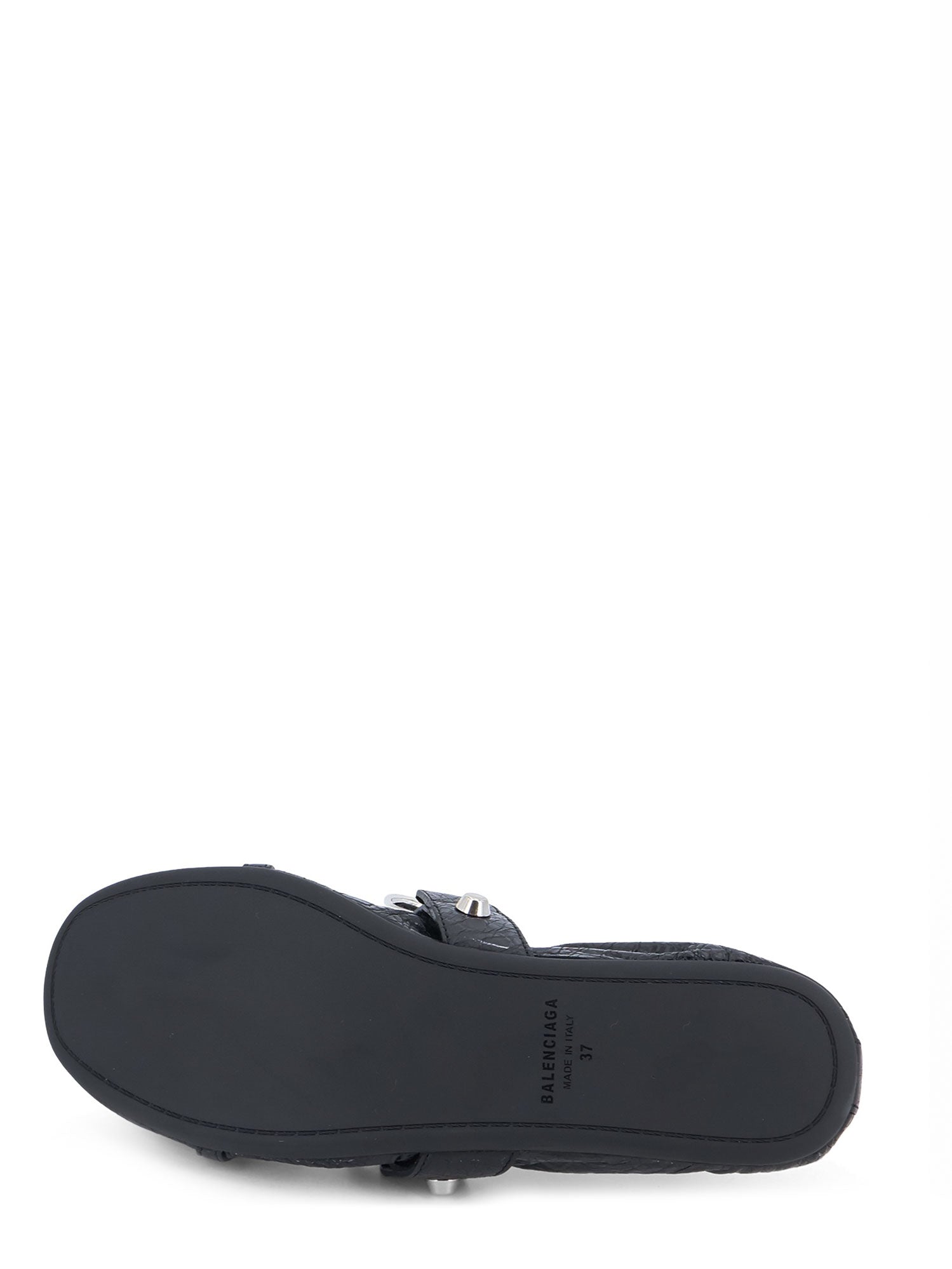 Balenciaga Flat shoes Blacksilver Pelle