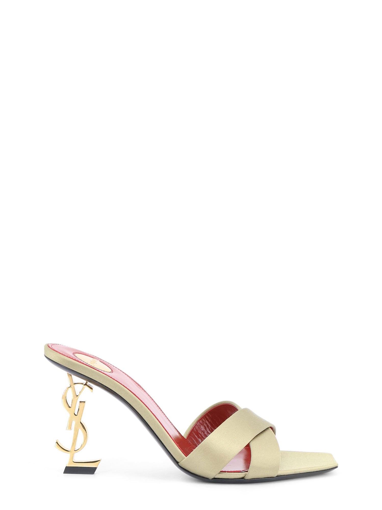 Saint Laurent Sandals Grain Beige Satin