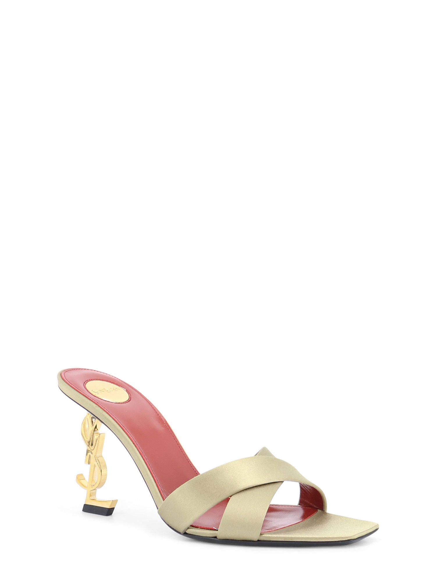 Saint Laurent Sandals Grain Beige Satin