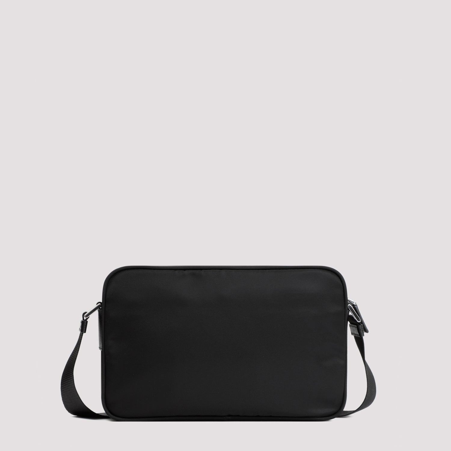 Re-Nylon And Leather Shoulder Bag Black Polyamide