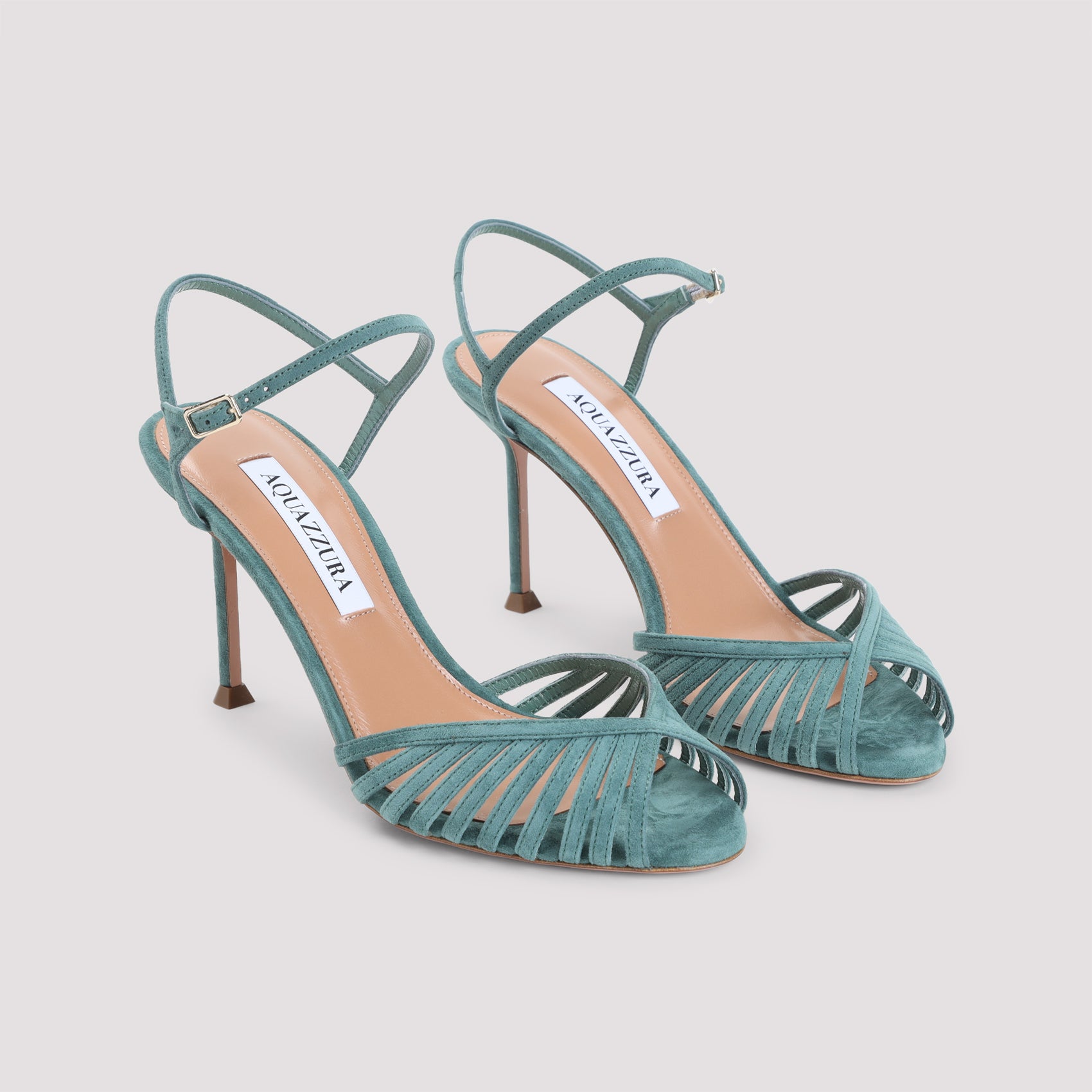 Hold Me Sandal Blue Kid Suede Leather