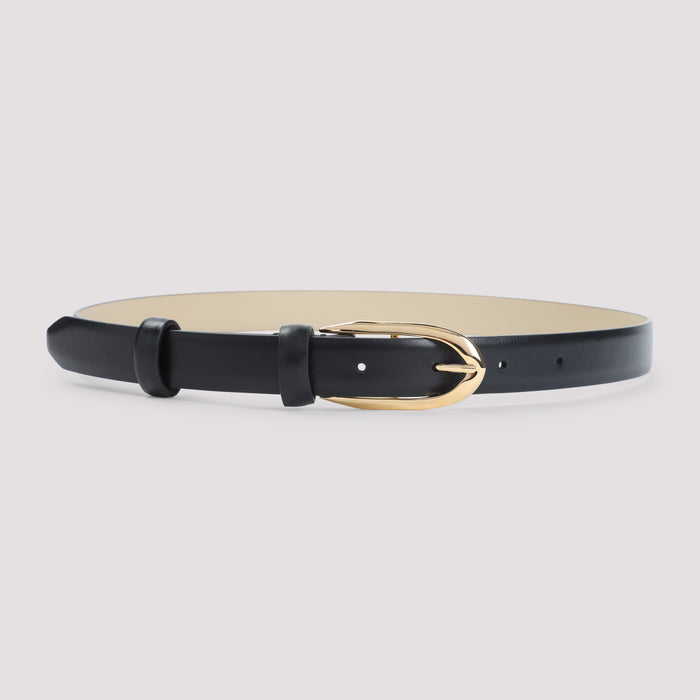 Buckle Belt Black Calf Leather