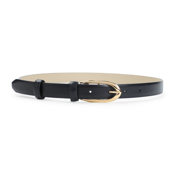 Buckle Belt Black Calf Leather