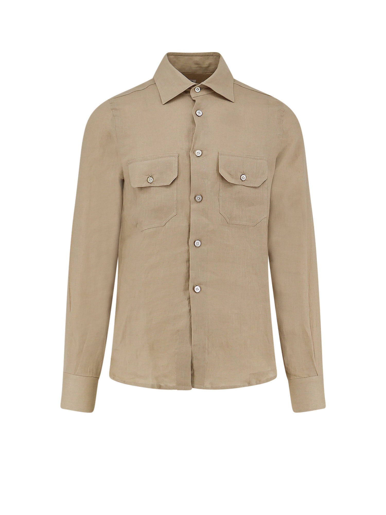KITON CIRO PAONE Shirts Beige Lino