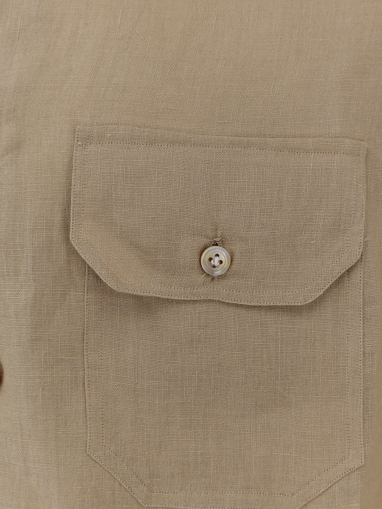 KITON CIRO PAONE Shirts Beige Lino