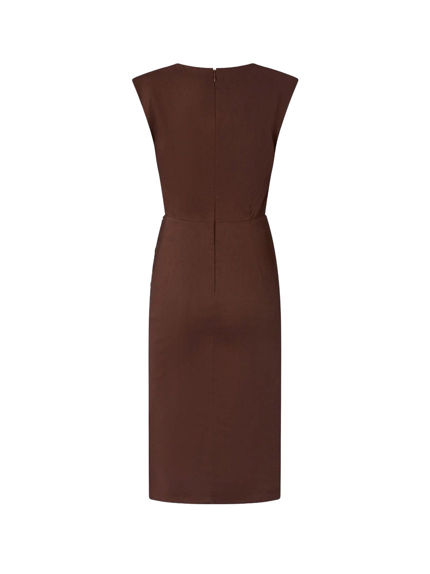 Pinko Dresses Brown Lino Viscosa Spandex