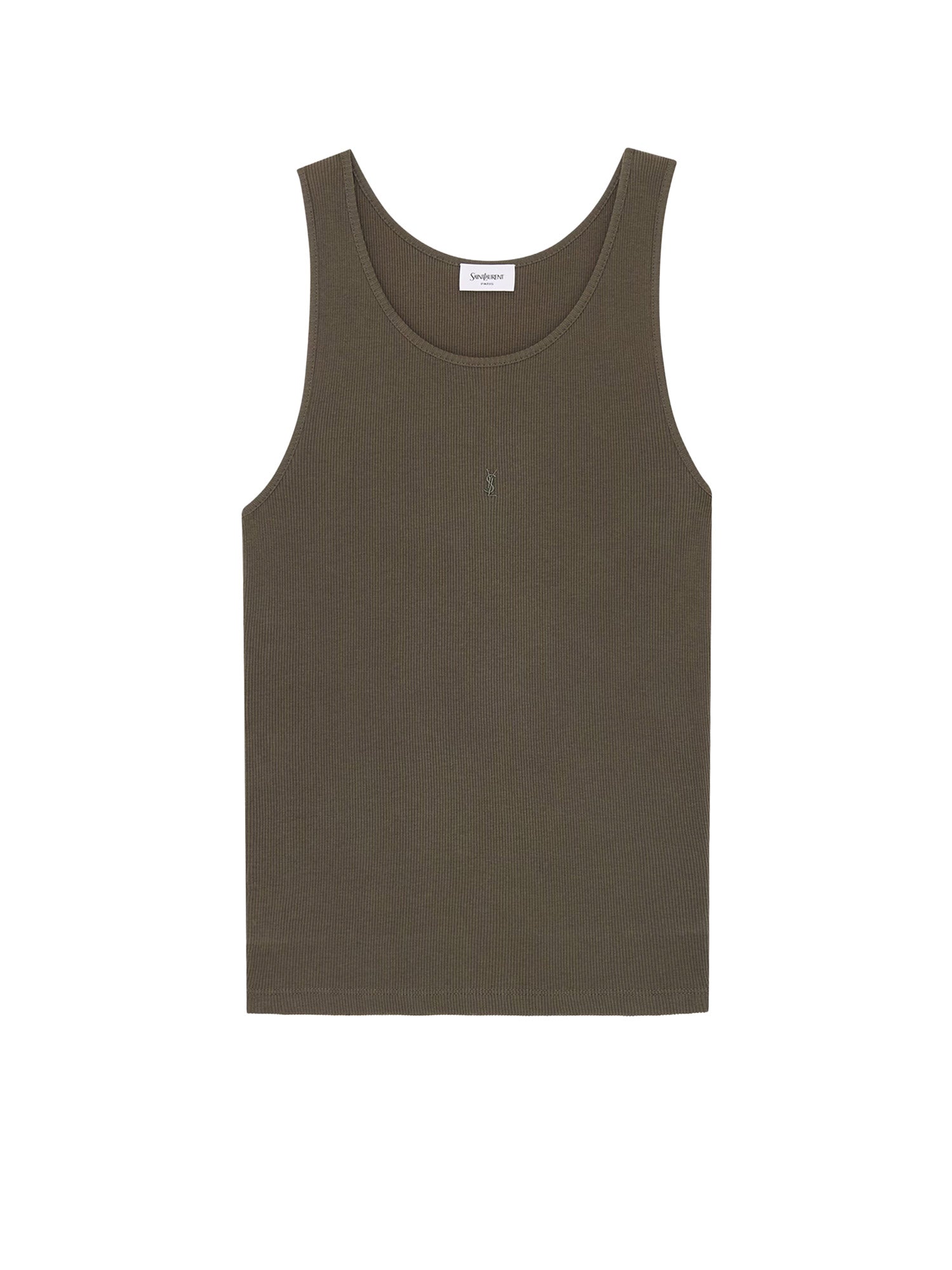 Saint Laurent T-shirts and Polos Kaki Fonce Cotone
