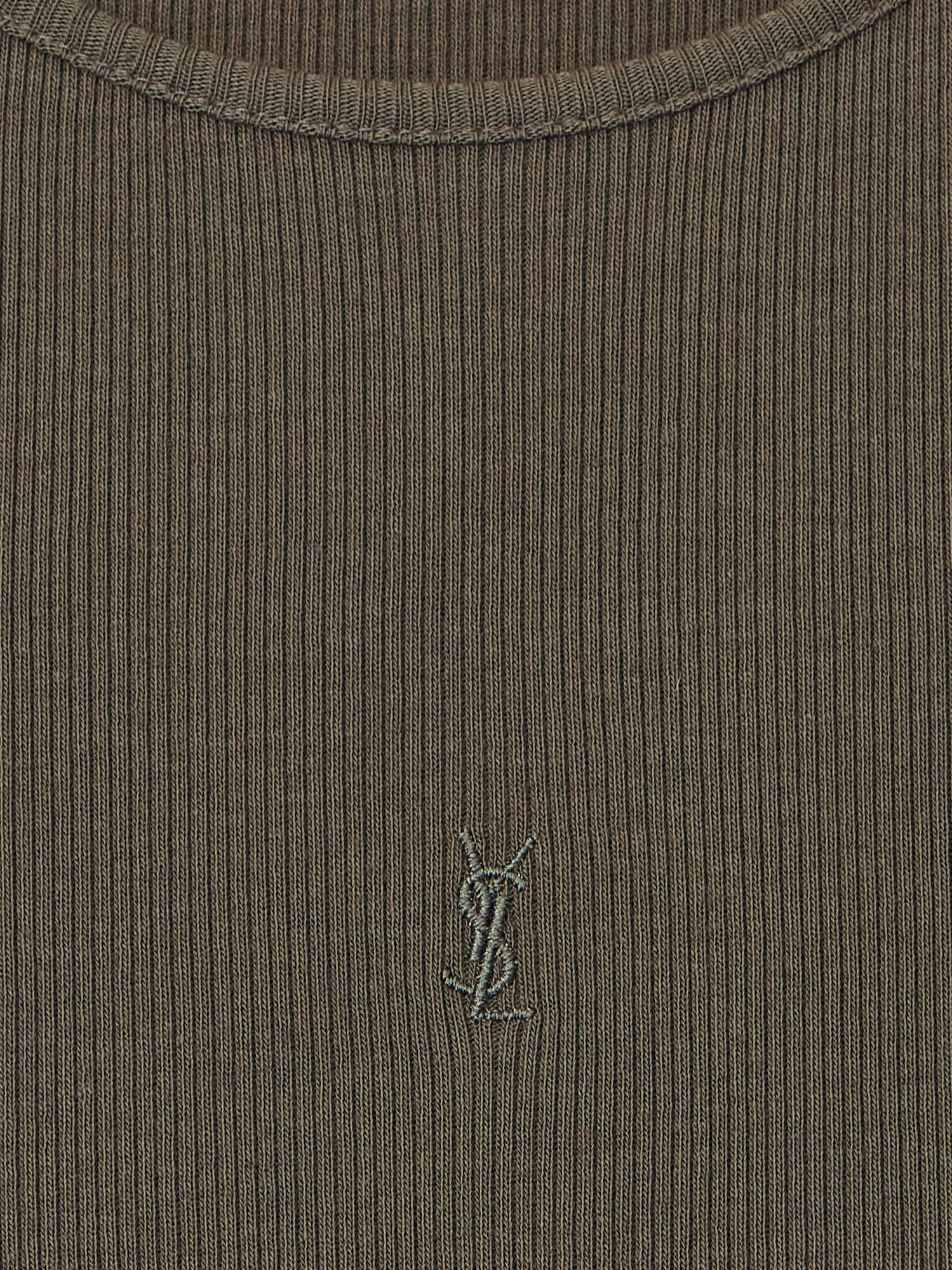 Saint Laurent T-shirts and Polos Kaki Fonce Cotone