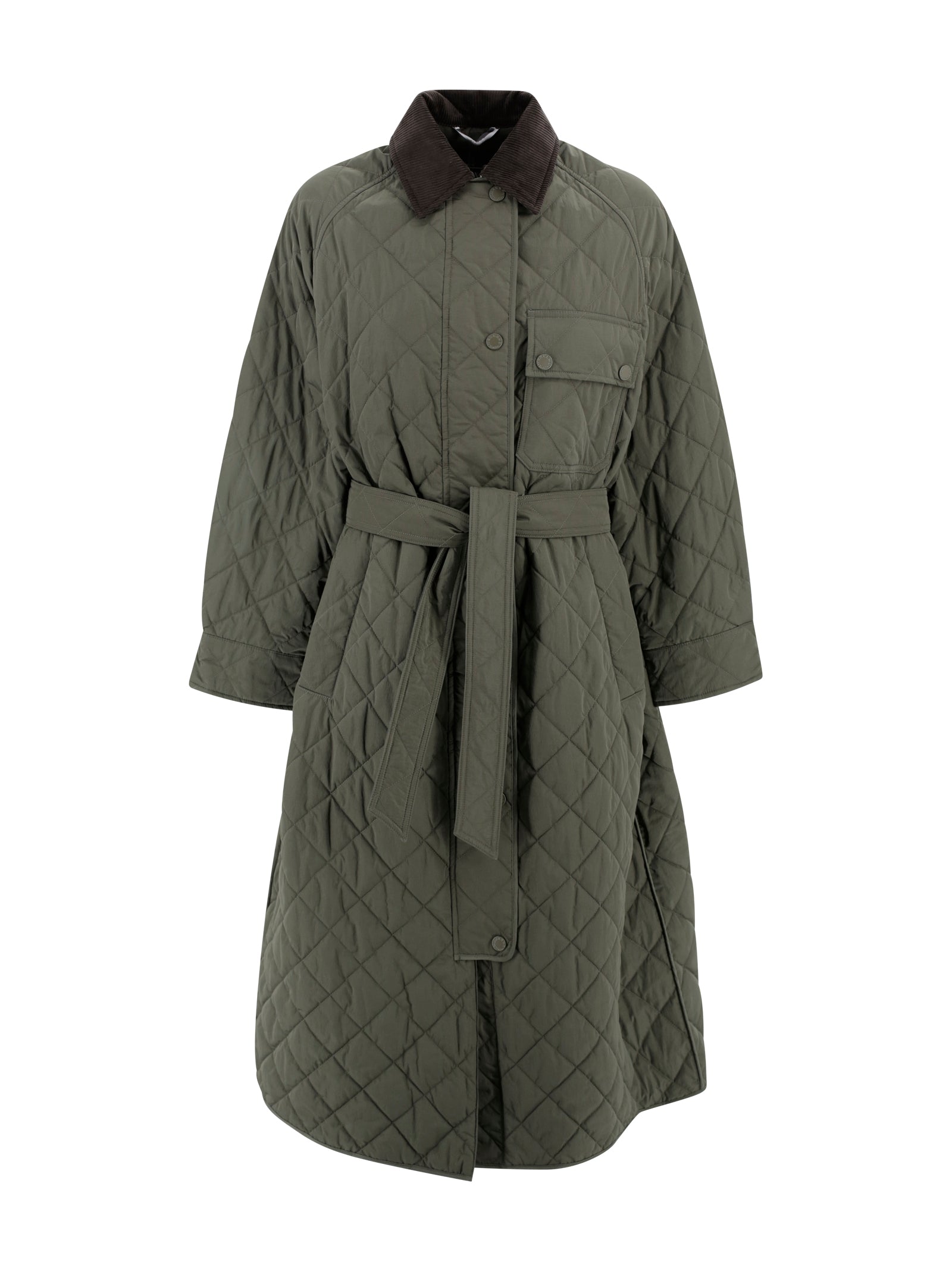 Max Mara Weekend Coats Kaki Poliestere Cammello Seta