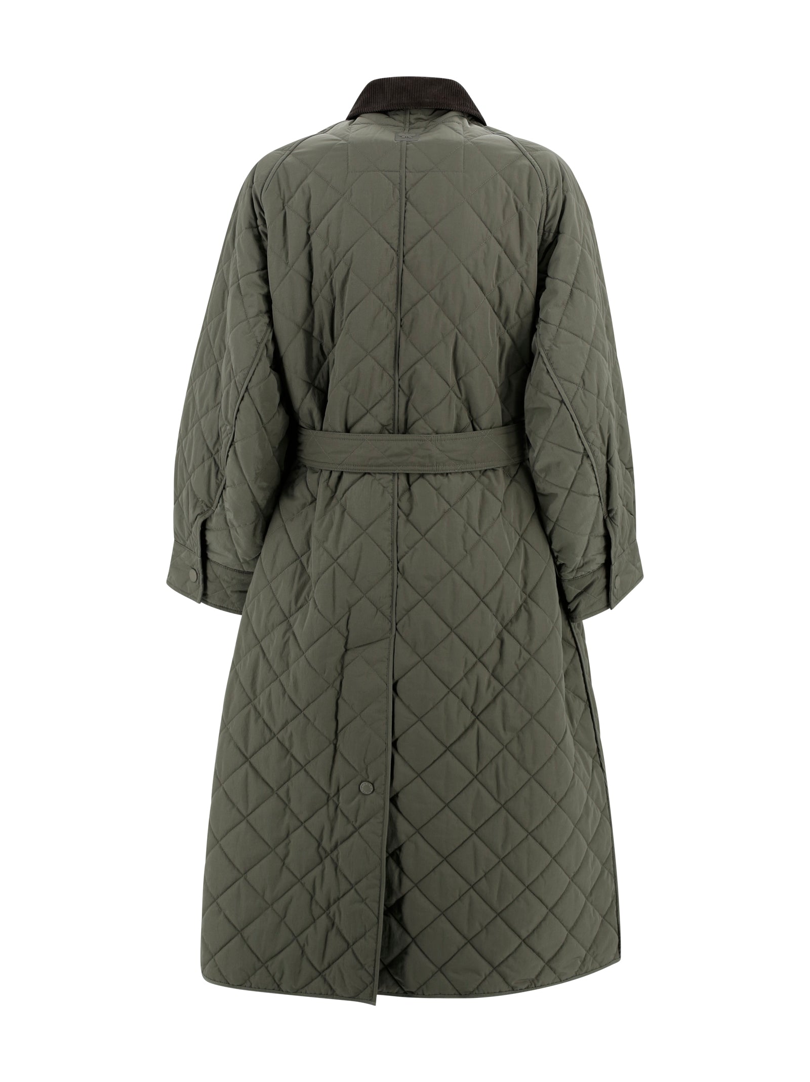 Max Mara Weekend Coats Kaki Poliestere Cammello Seta