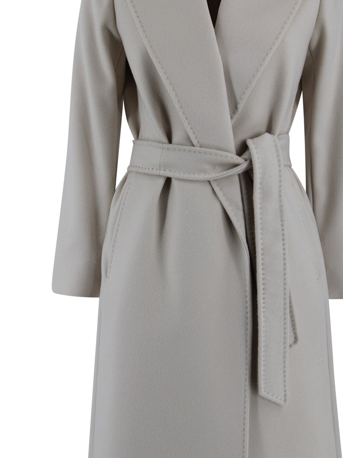 Max Mara Studio Coats Beige Lana Vergine