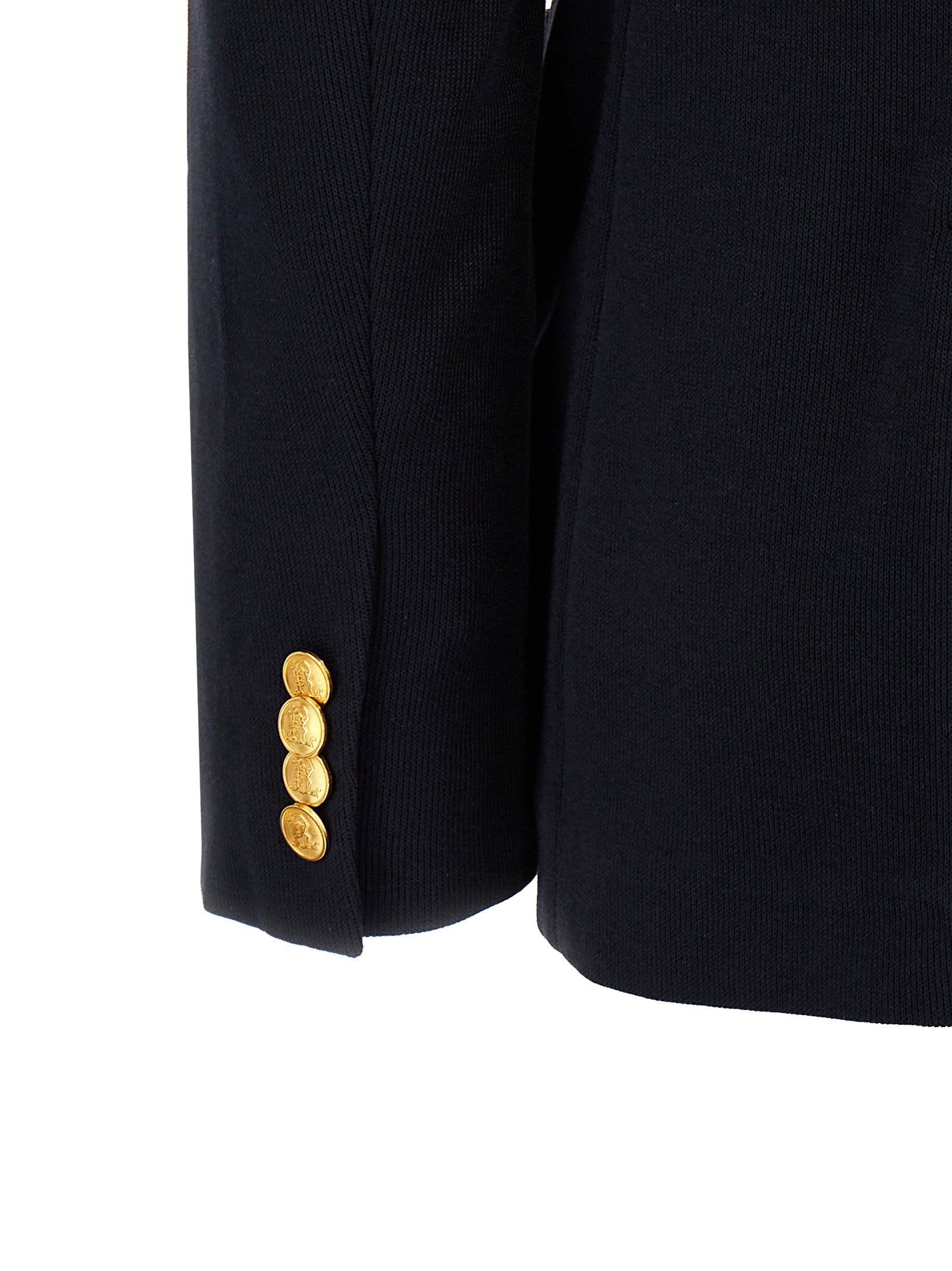 Crest logo blazer Blue Cotton Viscose Blazer, Suits