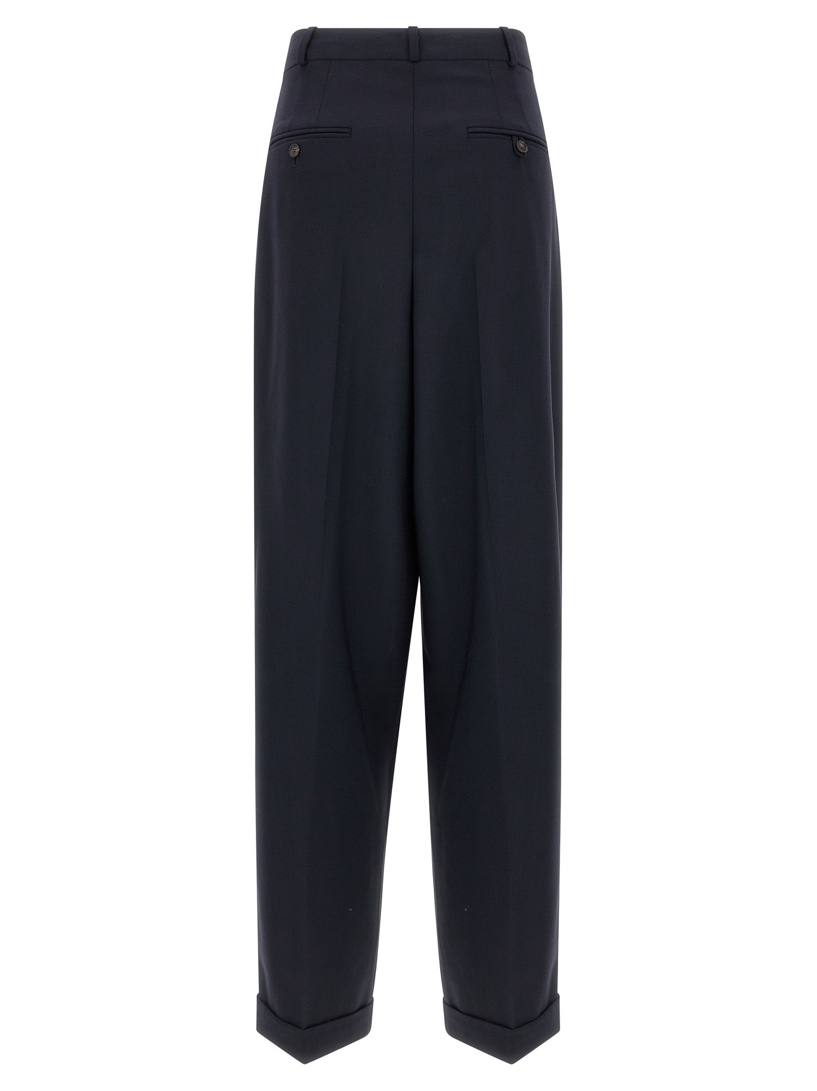 Wool pants Blue Elastane