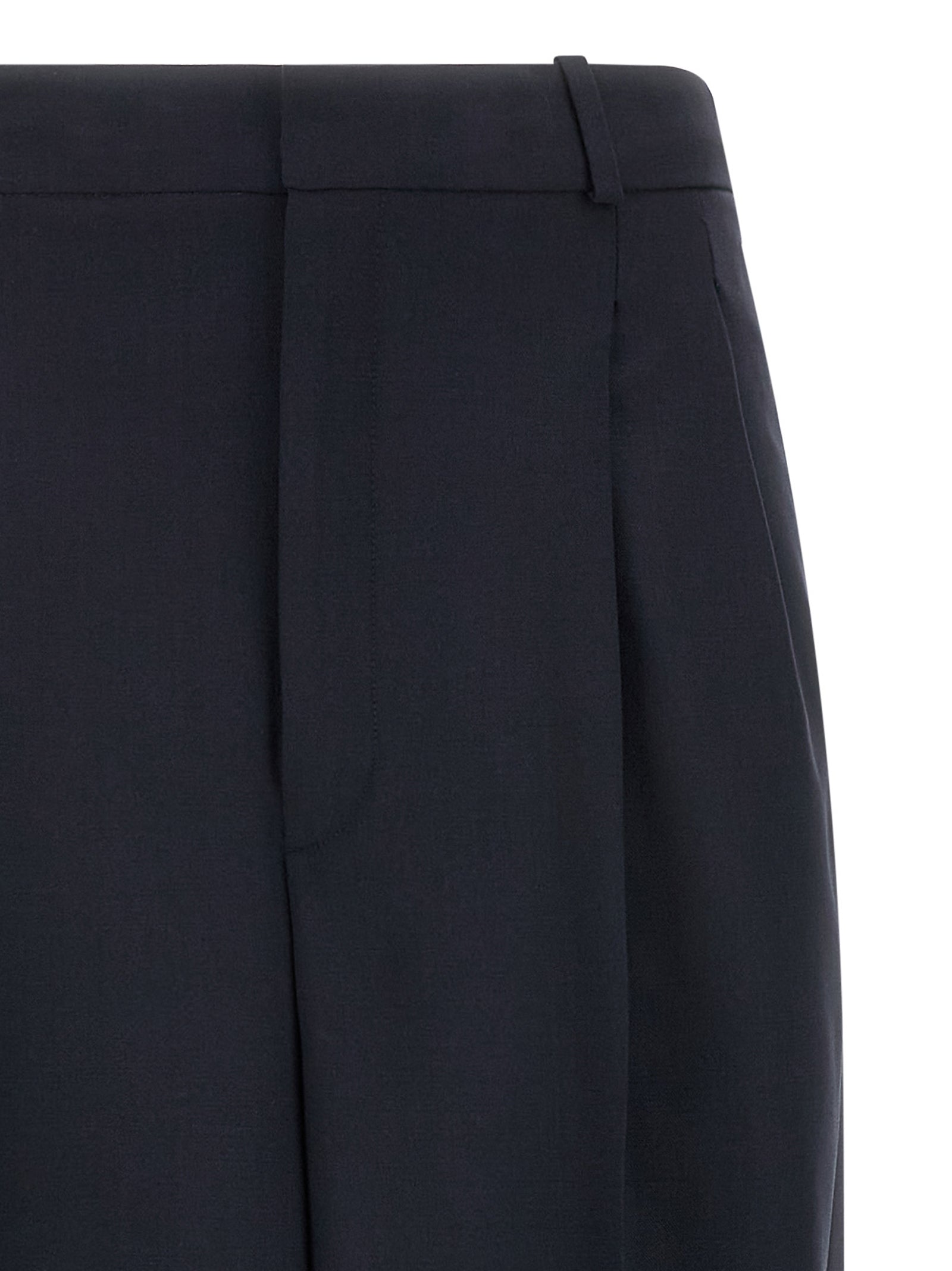 Wool pants Blue Elastane