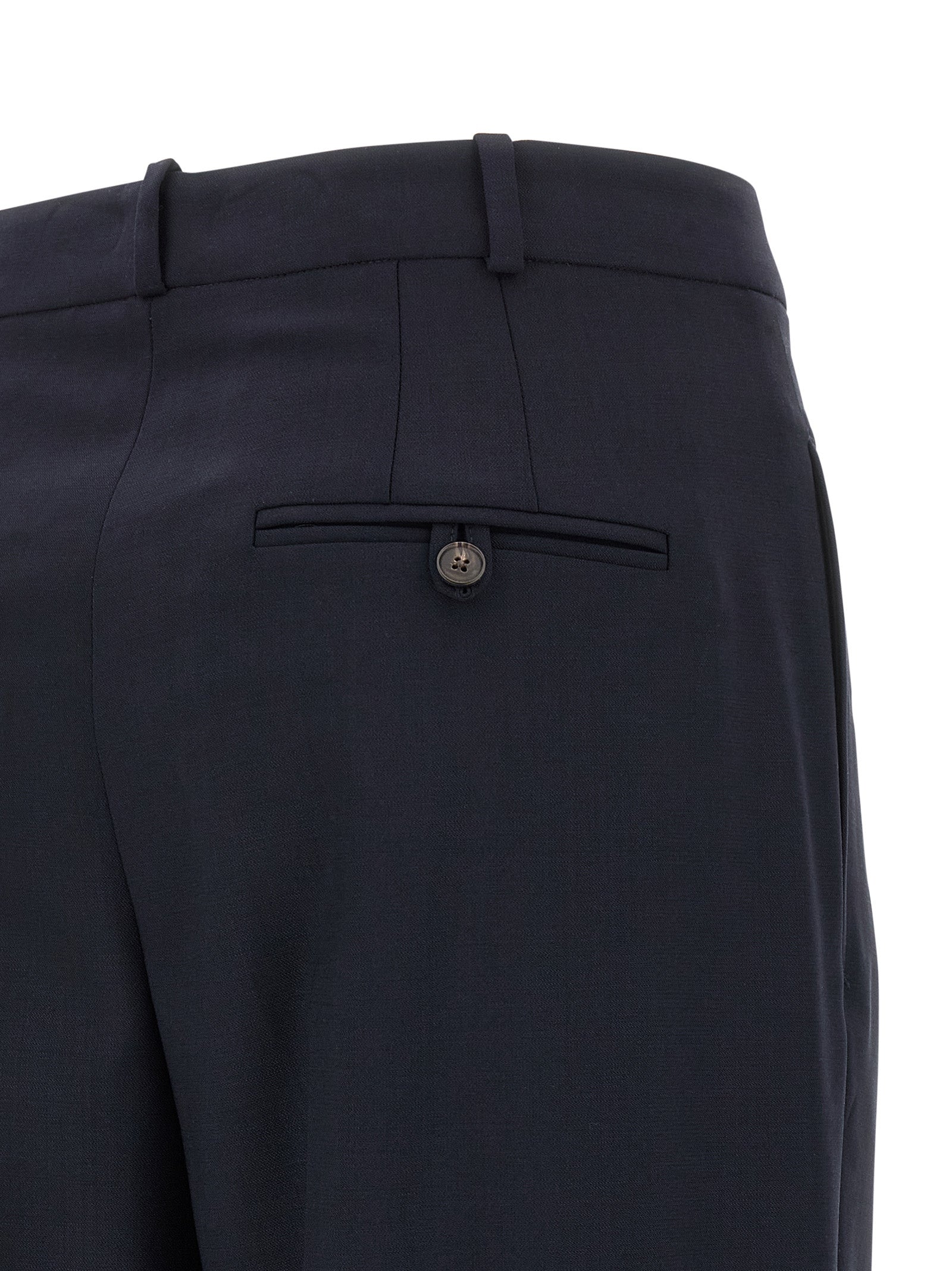Wool pants Blue Elastane