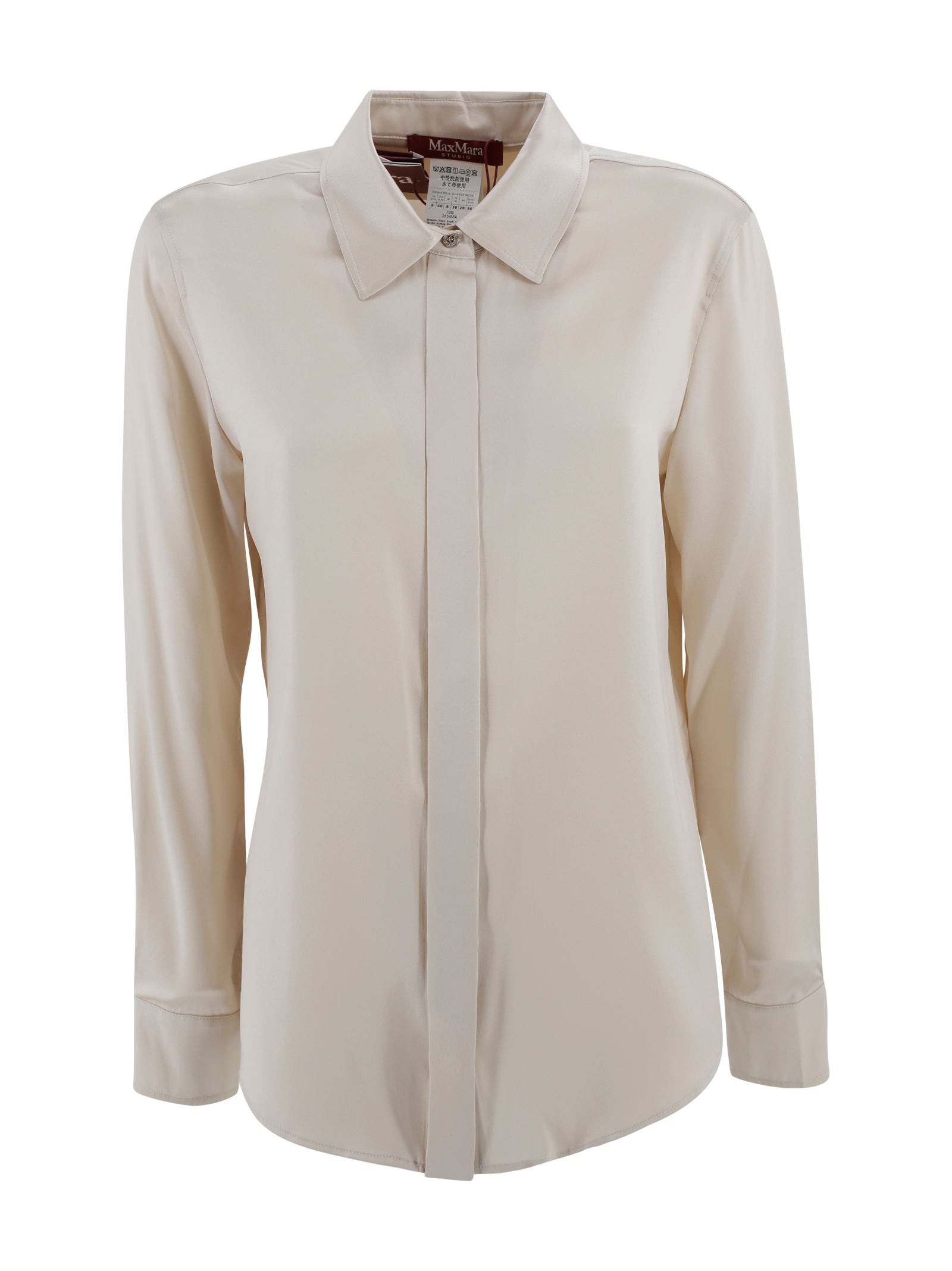 Max Mara Studio Shirts Beige Seta