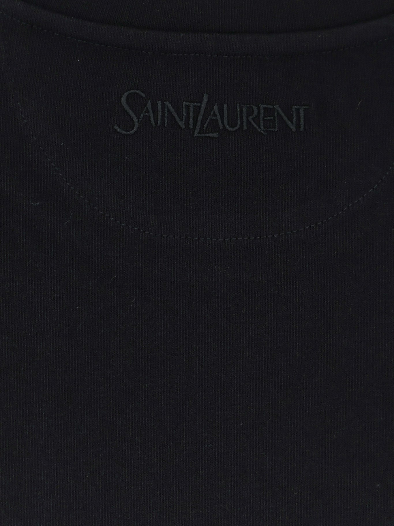 Saint Laurent T-shirts and Polos Black Cotone Certificato